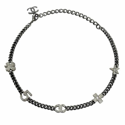 CHANEL CC 水鑽 經典元素 五花 頸鏈