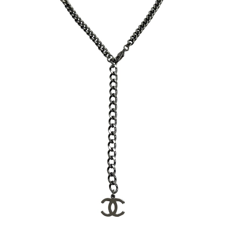 CHANEL CC 水鑽 經典元素 五花 頸鏈-11