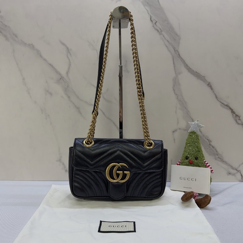 GUCCI 雙G Marmont小型肩背包-0