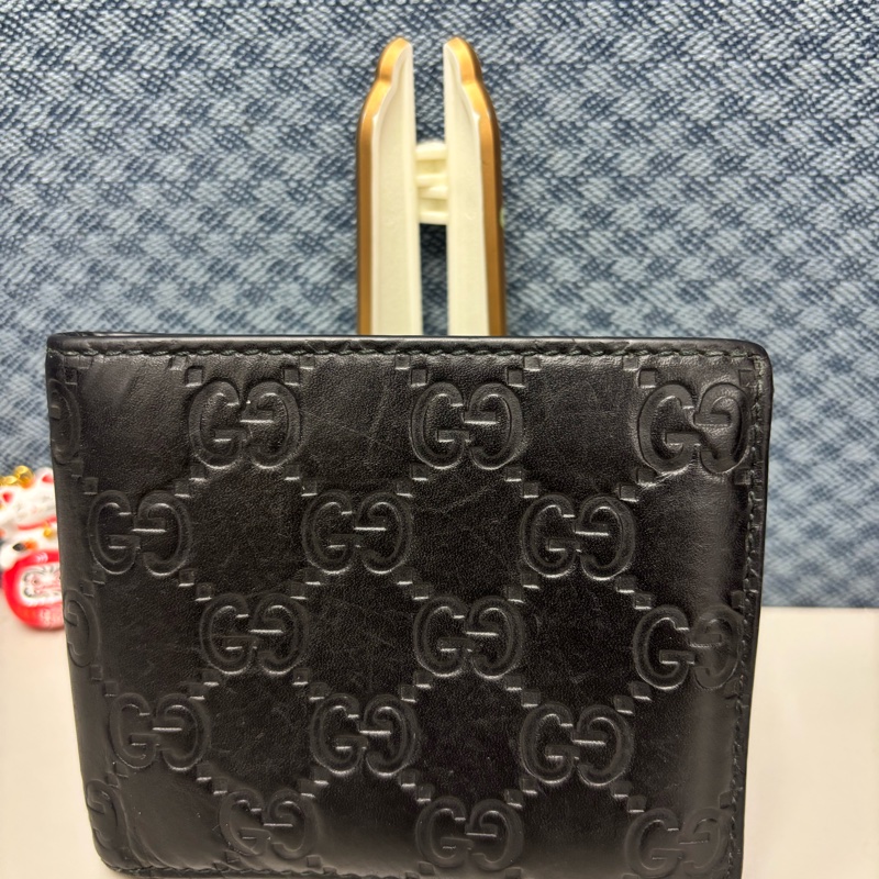 GUCCI老花對折短夾-9