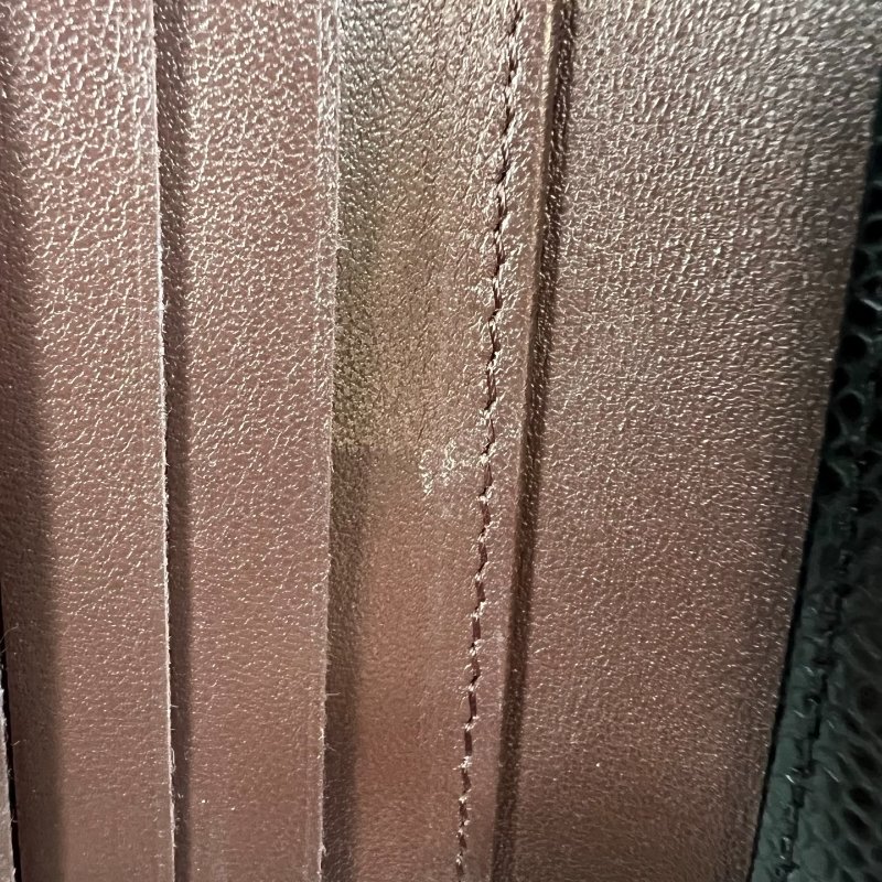 CHANEL CF三折短夾 荔枝黑金 29開-7