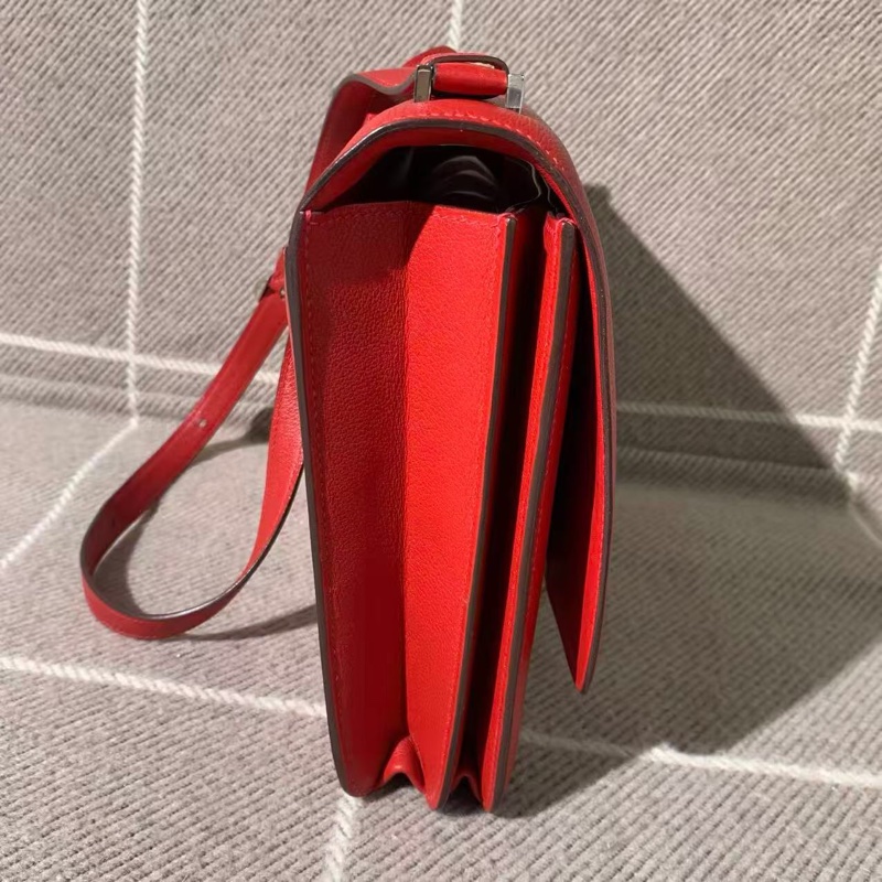 Hermes 愛馬仕 2002 大號 gq 紅 el 皮 c 刻銀扣-1