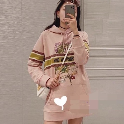 ❤️DIOR 長款連帽衫 可當裙子穿-1
