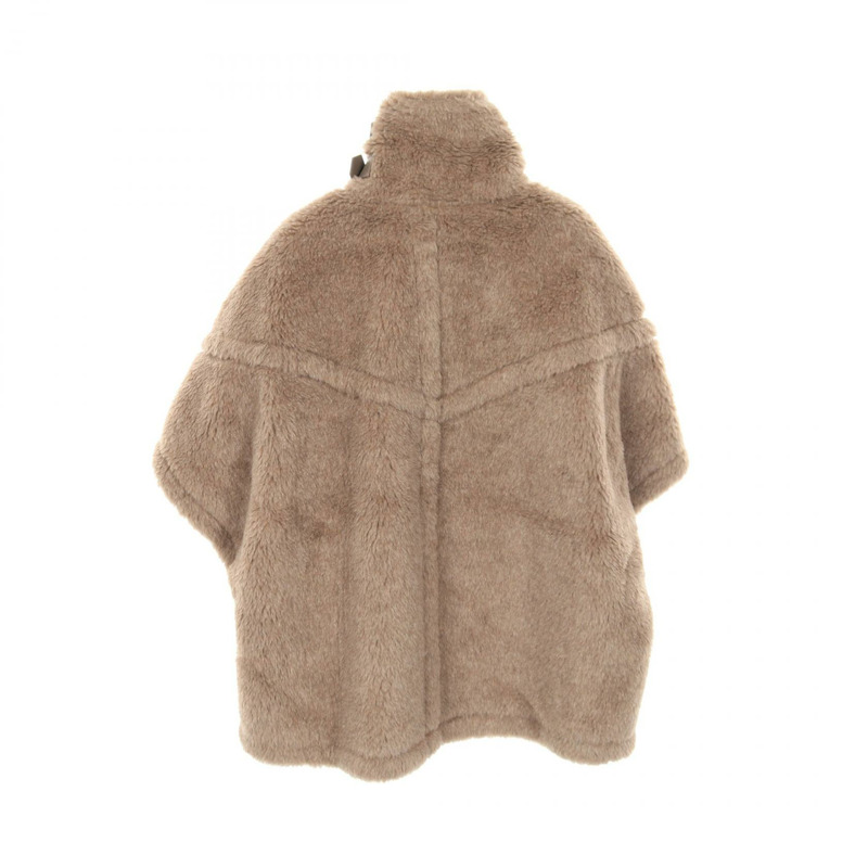 MAX MARA 泰迪熊披肩斗篷外套羊絨羊駝毛棕色二手-1