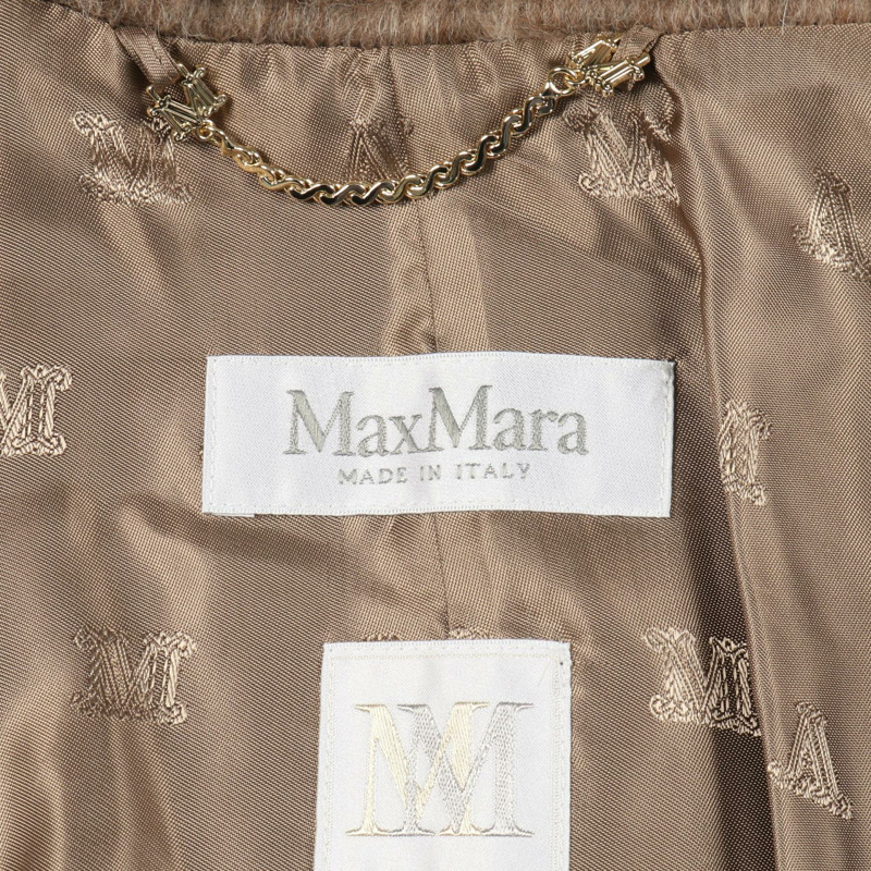 MAX MARA 泰迪熊披肩斗篷外套羊絨羊駝毛棕色二手-2