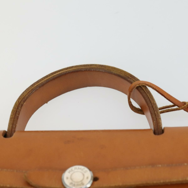 【日本直送】愛馬仕 Her 包 Ad PM 雙肩包帆布皮革兩用米色銀色正品 164341-13