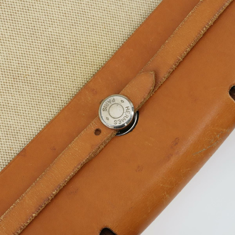 【日本直送】愛馬仕 Her 包 Ad PM 雙肩包帆布皮革兩用米色銀色正品 164341-18