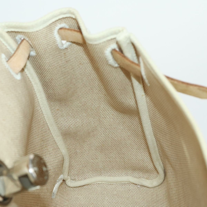 【日本直送】愛馬仕 Her 包 Ad PM 雙肩包帆布皮革兩用米色銀色正品 164341-19