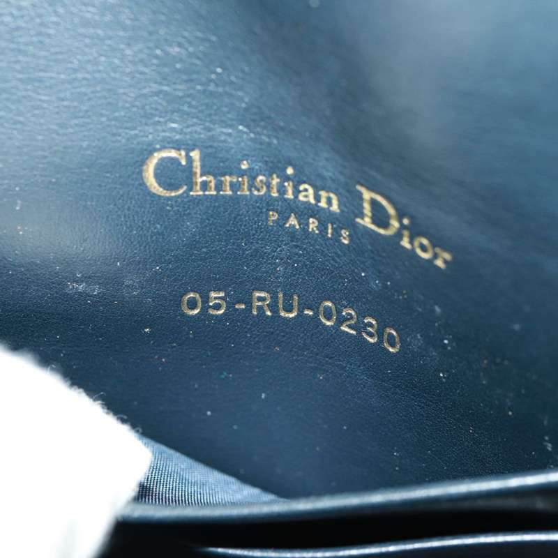 【日本直送】Christian Dior Trotter帆布馬鞍斜背包 海軍藍 金色 正品 165390V-10