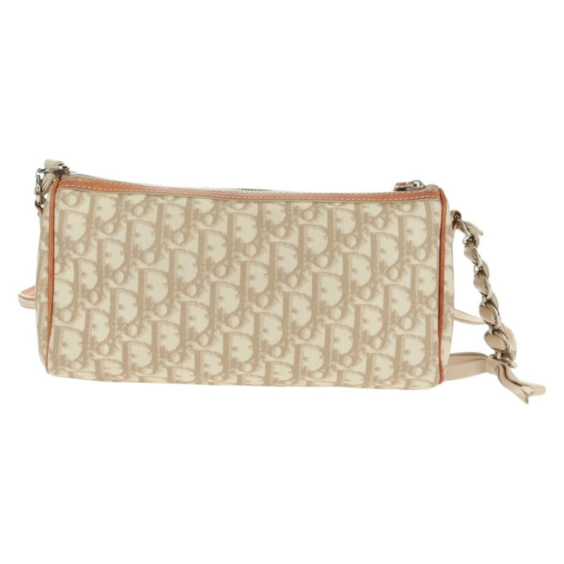 【日本直送】Christian Dior Trotter帆布浪漫手提包 PVC米色銀色 正品 168086V-1