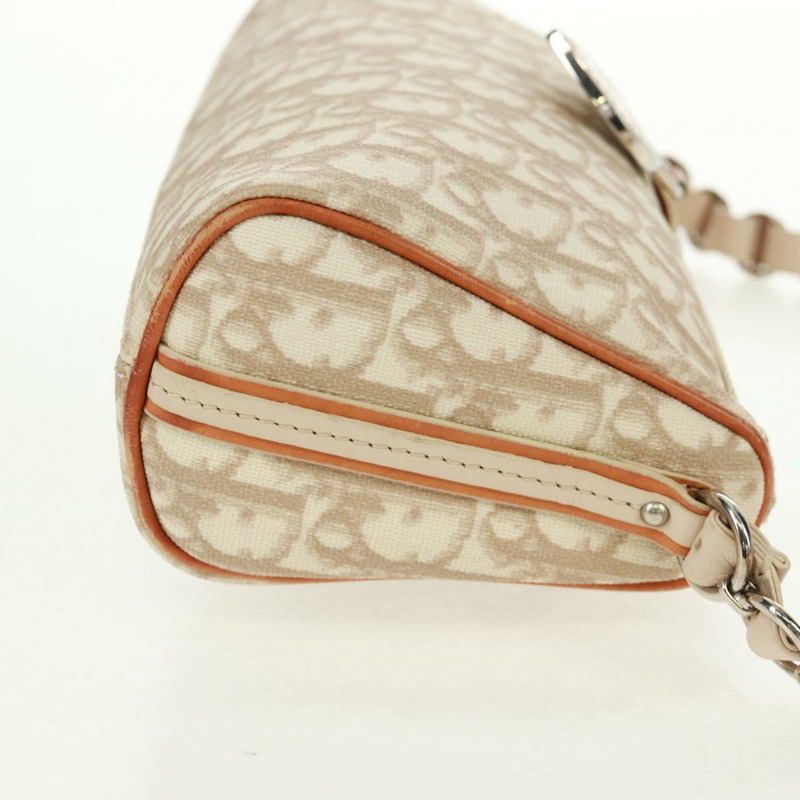 【日本直送】Christian Dior Trotter帆布浪漫手提包 PVC米色銀色 正品 168086V-3