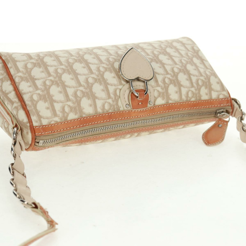 【日本直送】Christian Dior Trotter帆布浪漫手提包 PVC米色銀色 正品 168086V-13