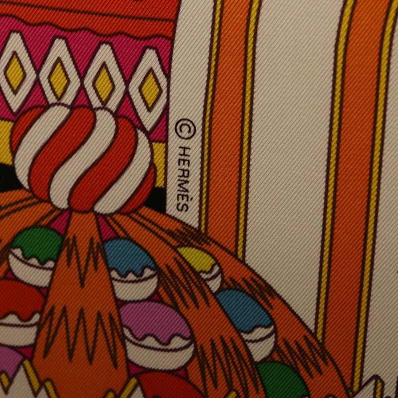 【日本直送】HERMES Carre 90 圍巾「La Patisserie Francaise」真絲黑色正品 168044SAM-13