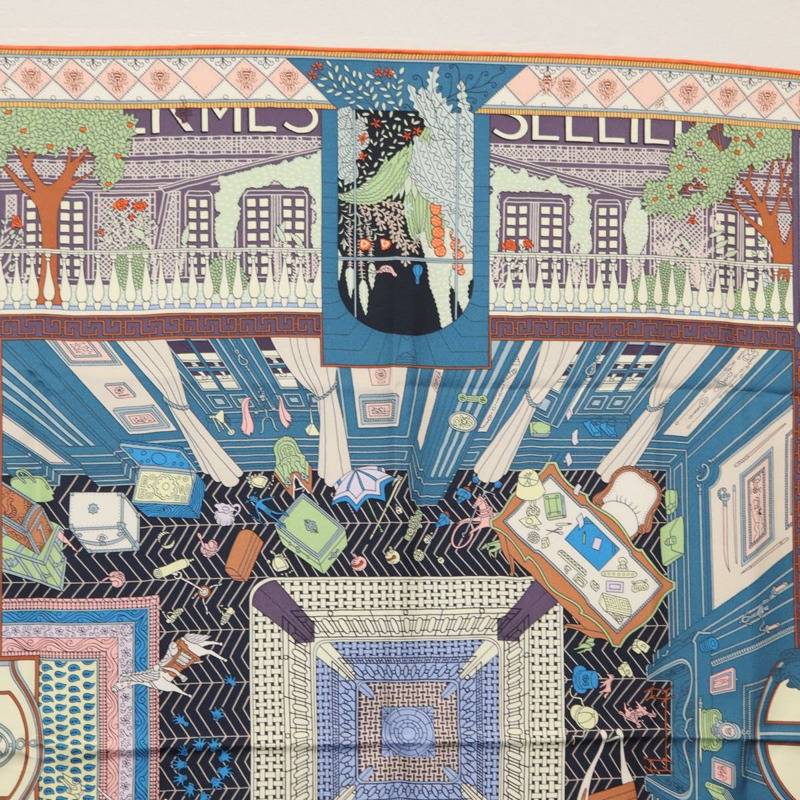 【日本直送】HERMES Carre 90 圍巾「Objets de Curiosite」真絲多色正品 166411SAM-2