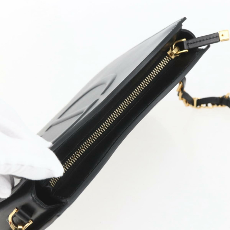 【日本直送】Christian Dior 黑色金色皮革肩背包，正品 ka1879SAM-5