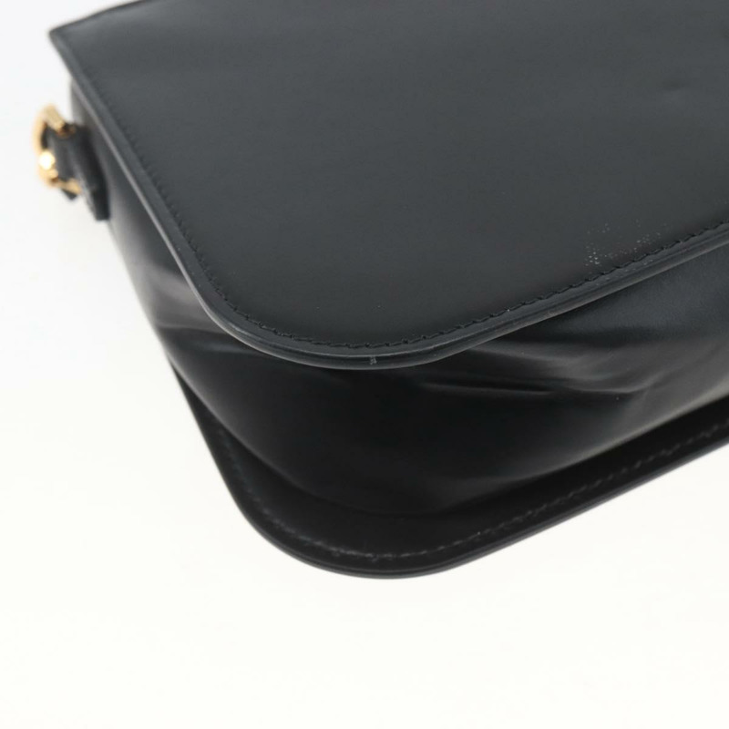 【日本直送】Christian Dior 黑色金色皮革肩背包，正品 ka1879SAM-16