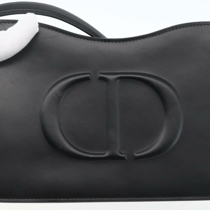 【日本直送】Christian Dior 黑色金色皮革肩背包，正品 ka1879SAM-17