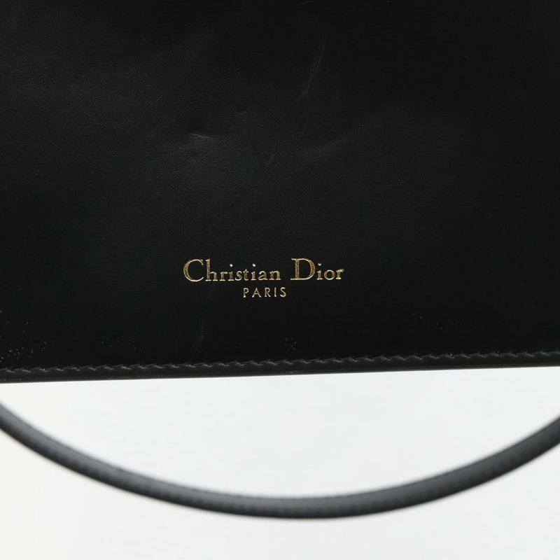 【日本直送】Christian Dior 黑色金色皮革肩背包，正品 ka1879SAM-18