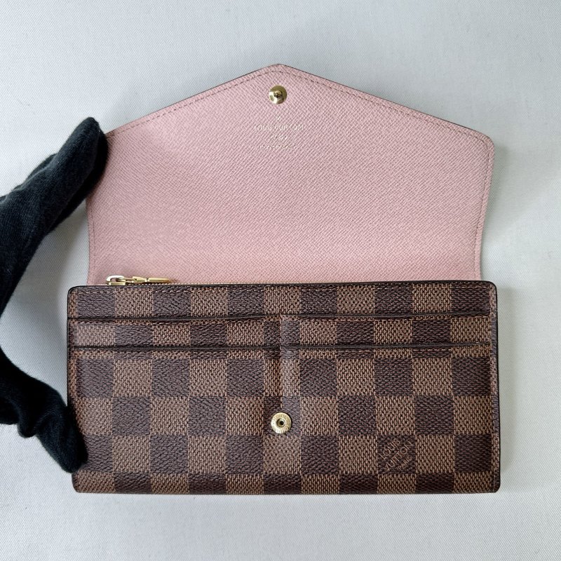 LV Sarah棋盤格信封長夾-6