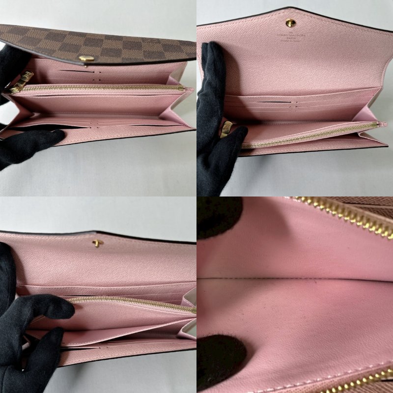 LV Sarah棋盤格信封長夾-7