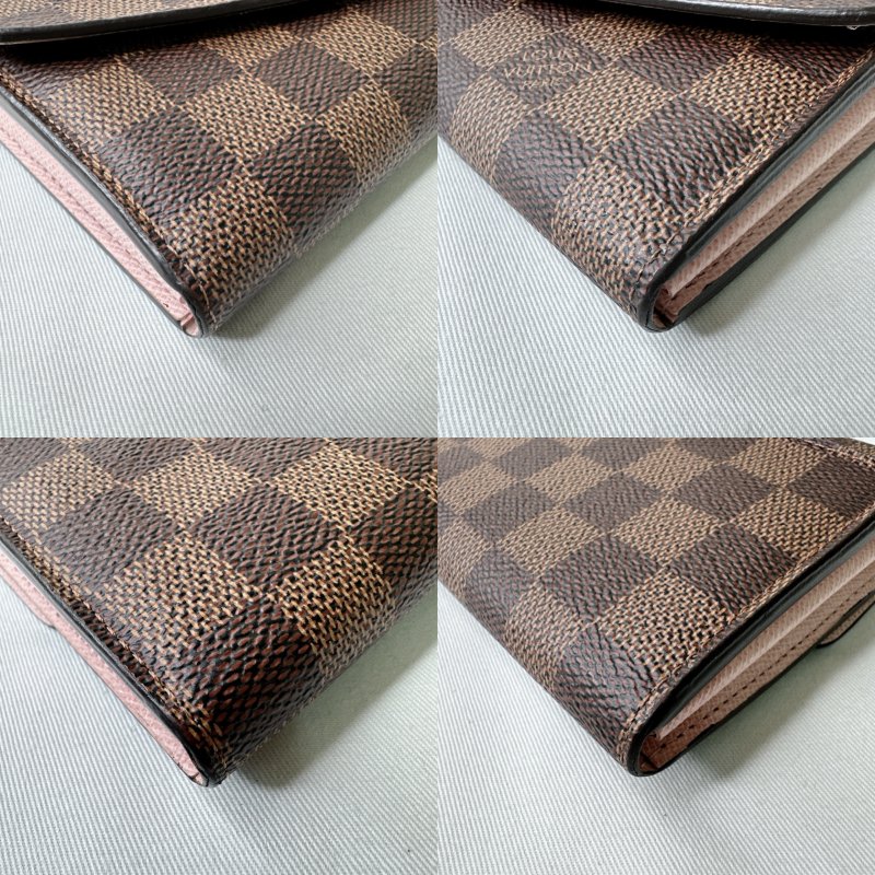 LV Sarah棋盤格信封長夾-9