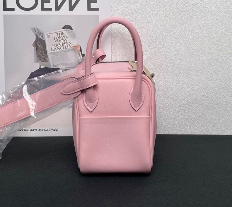 有購証 25年✨ Hermes愛馬仕 mini lindy，櫻花粉銀扣，Ｋ刻-3