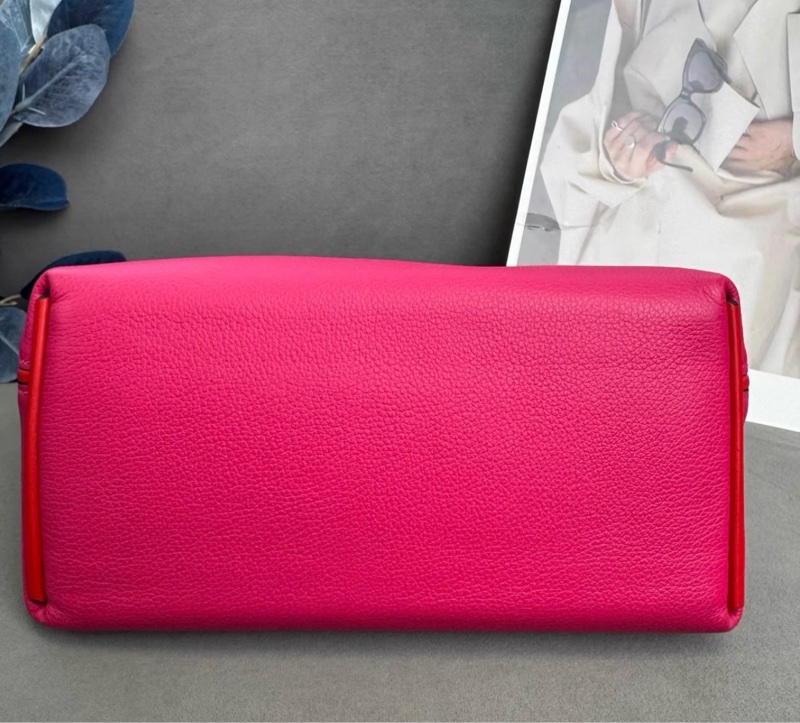 Hermes 愛馬仕 2424 mini 雙拼紅色 銀扣 Z刻-3