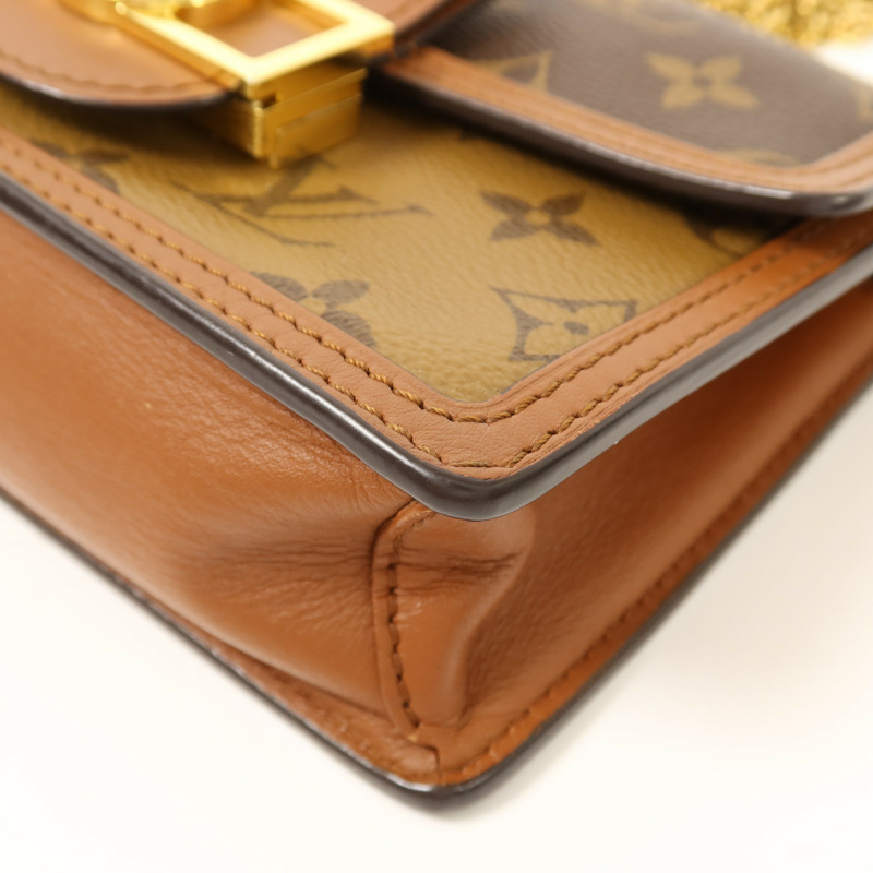 LOUIS VUITTON Monogram Reverse Dauphinec金扣鏈帶肩背袋-11