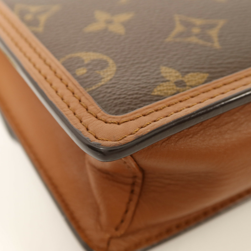 LOUIS VUITTON Monogram Reverse Dauphinec金扣鏈帶肩背袋-12