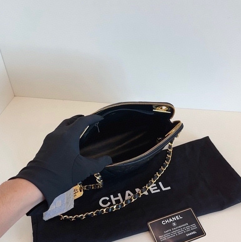 Chanel 康鵬銘牌雙鏈貝殼包小號 老香 vintage-3