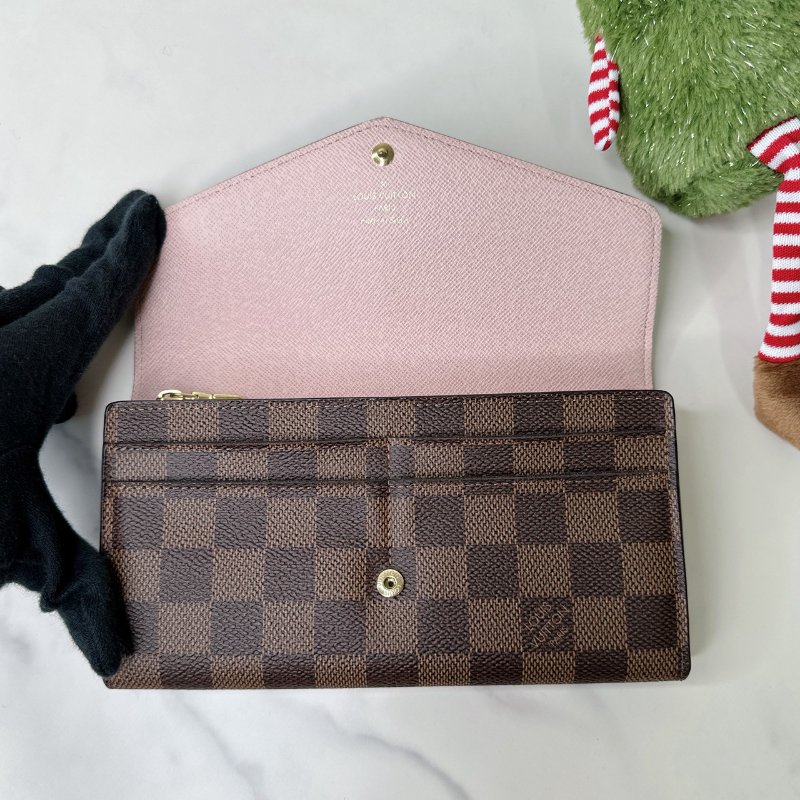 LV Sarah棋盤格翻蓋長夾-4