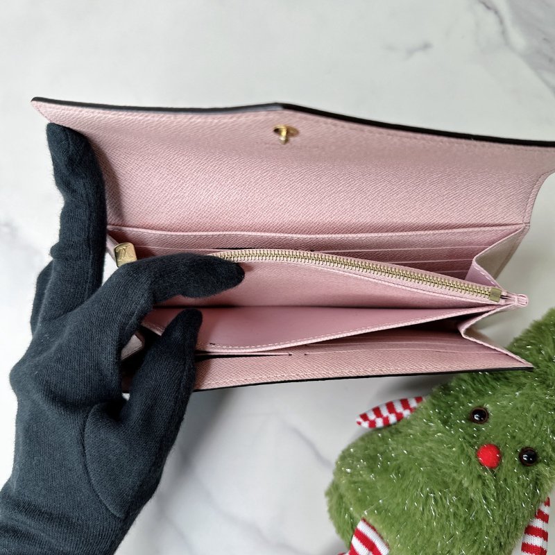 LV Sarah棋盤格翻蓋長夾-6