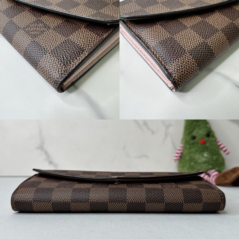 LV Sarah棋盤格翻蓋長夾-8