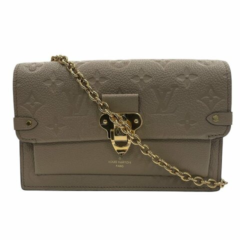 LOUIS VUITTON 路易威登 M69423 VAVIN 斜背包 壓紋牛皮 老花 奶茶色 金釦