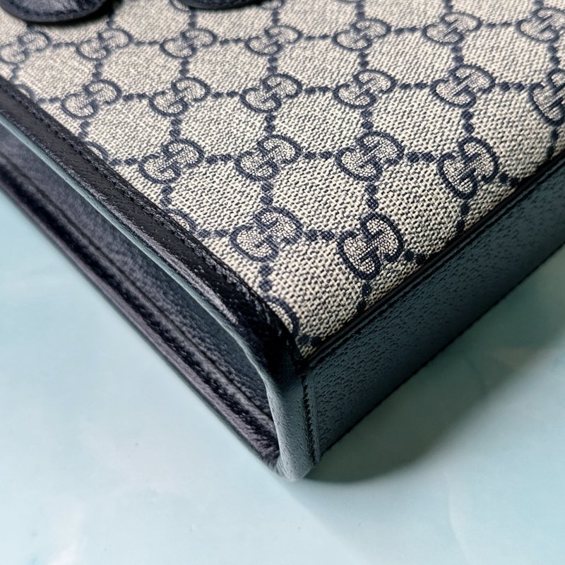 GUCCI 全新mini深藍色琴譜小包-8