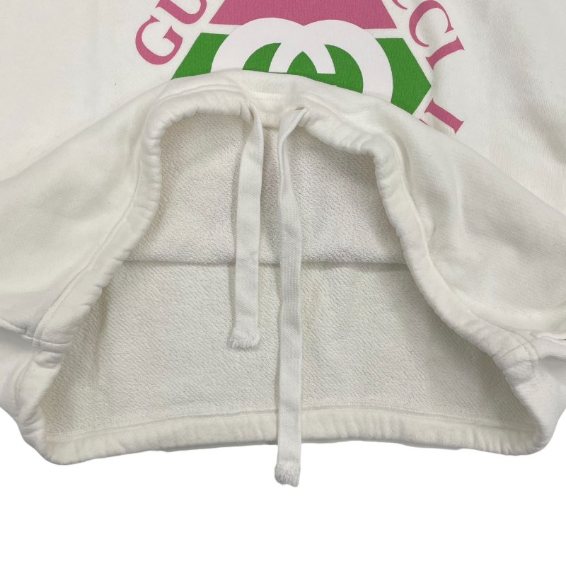 GUCCI 古馳 白色立領LOGO長袖衛衣 棉質 白色 XXS OVERSIZE-5