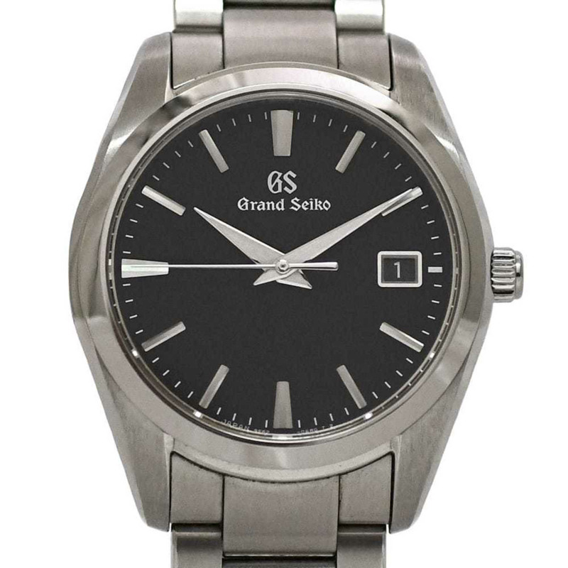 Grand Seiko Heritage 系列腕錶 f-24915 黑/銀色 SBGX261 9F62-0AB0 不鏽鋼石英錶 55N*** 男士黑色錶盤模擬顯示-0