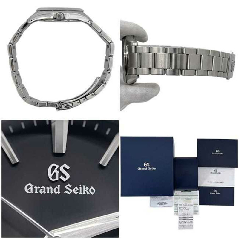 Grand Seiko Heritage 系列腕錶 f-24915 黑/銀色 SBGX261 9F62-0AB0 不鏽鋼石英錶 55N*** 男士黑色錶盤模擬顯示-3