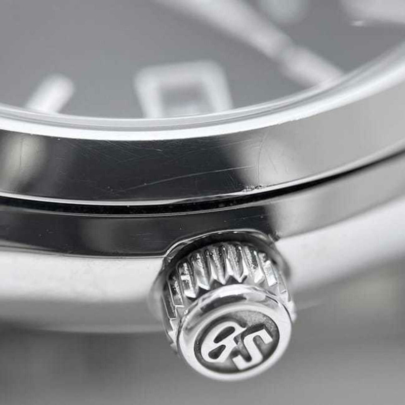 Grand Seiko Heritage 系列腕錶 f-24915 黑/銀色 SBGX261 9F62-0AB0 不鏽鋼石英錶 55N*** 男士黑色錶盤模擬顯示-9