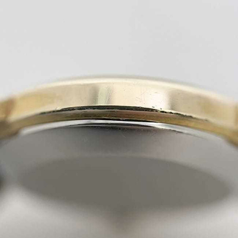 歐米茄碟飛系列腕錶 f-25030 金色黑色女士不鏽鋼錶帶皮革手動上鍊歐米茄錶盤模擬指針不鏽鋼-8