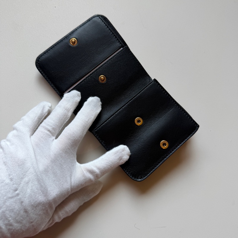 914intheair精品代購『全新閒置』balenciaga巴黎世家bblogo黑色牛皮對開短夾皮夾-3