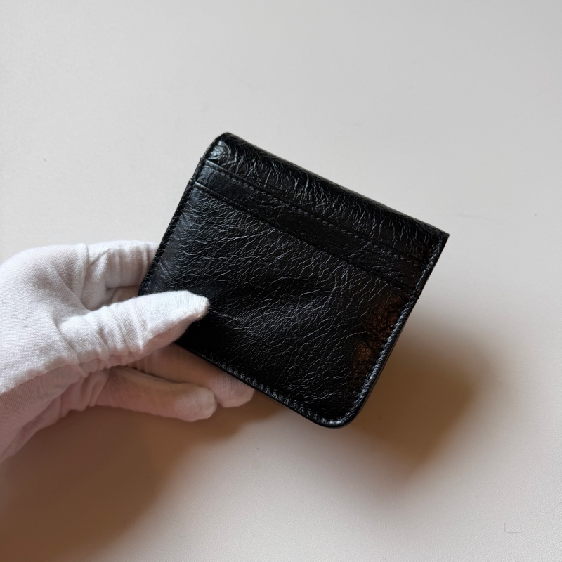 914intheair精品代購『全新閒置』balenciaga巴黎世家bblogo黑色牛皮對開短夾皮夾-14