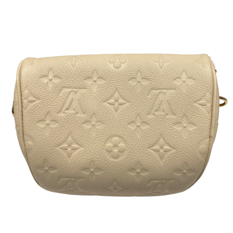 LOUIS VUITTON 路易威登 M83275 MONOGRAM EMPREINTE NOIR 牛皮 老花 單肩包 迷你腰包 白色-1