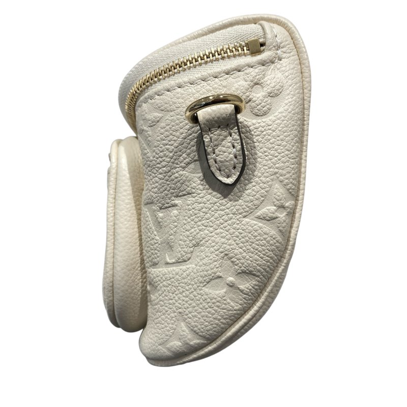 LOUIS VUITTON 路易威登 M83275 MONOGRAM EMPREINTE NOIR 牛皮 老花 單肩包 迷你腰包 白色-3