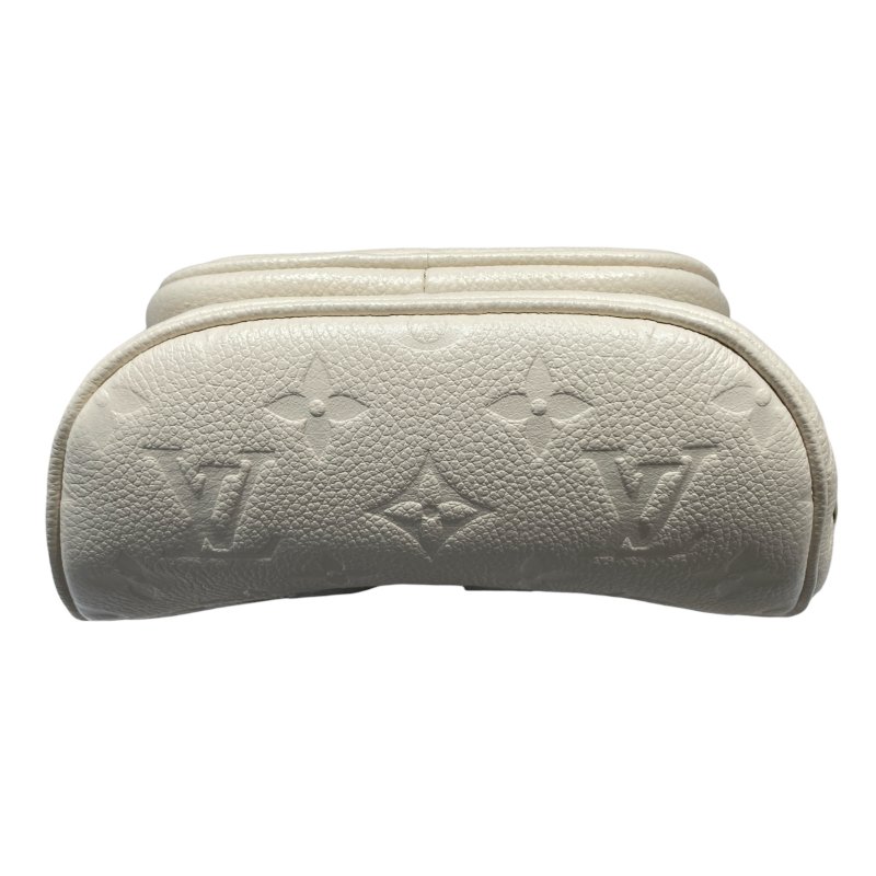 LOUIS VUITTON 路易威登 M83275 MONOGRAM EMPREINTE NOIR 牛皮 老花 單肩包 迷你腰包 白色-4