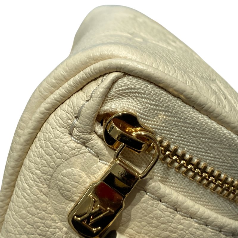 LOUIS VUITTON 路易威登 M83275 MONOGRAM EMPREINTE NOIR 牛皮 老花 單肩包 迷你腰包 白色-9