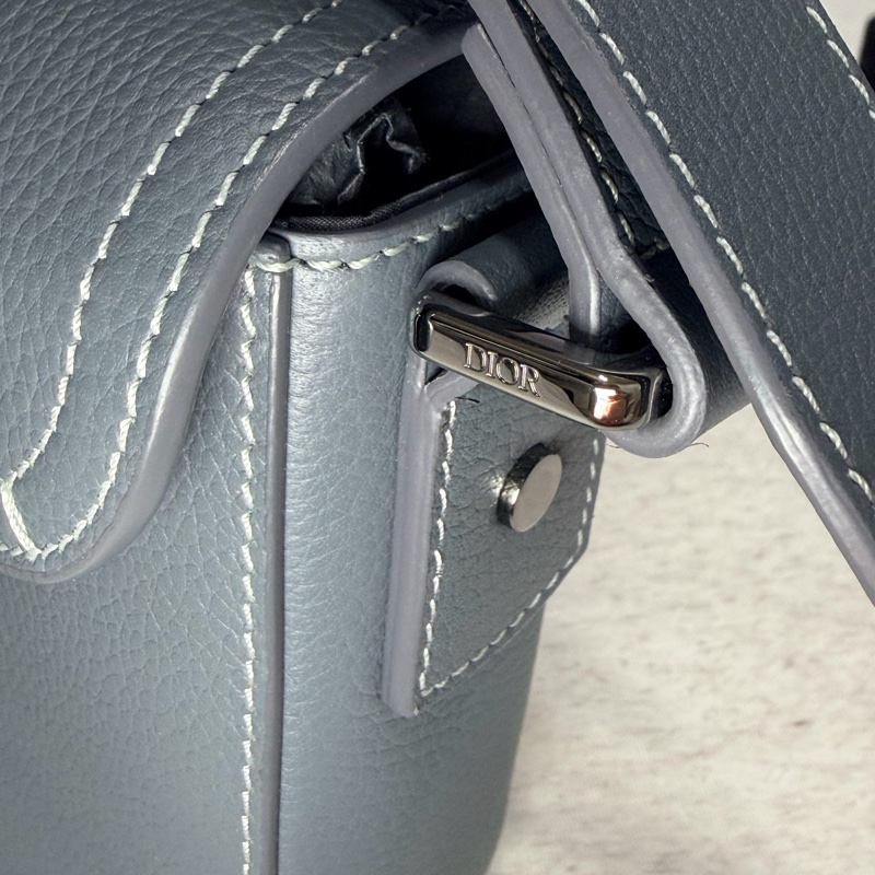 Dior Saddle馬鞍郵差包 2025灰藍色-2