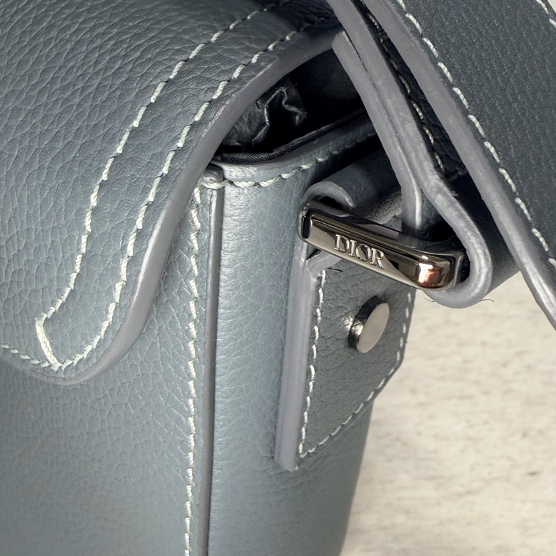 Dior Saddle馬鞍郵差包 2025灰藍色-3