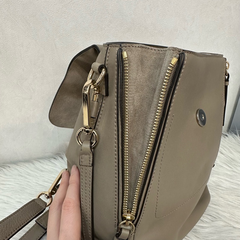 Chloe 大象灰金銀釦faye 兩用包-58