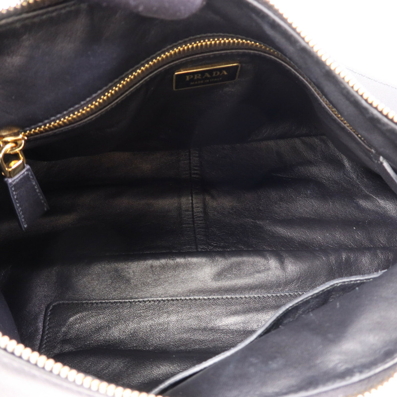 PRADA 羊皮皮革Aimee金扣肩背袋-4